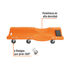 Cama de plástico 36" para mecánico, Truper. CÓDIGO: 100903 CLAVE: CATA-36P - comprar en línea