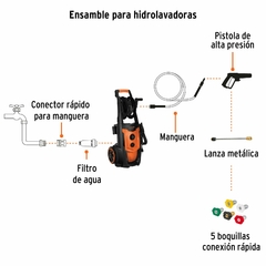 Hidrolavadora eléctrica,2000 PSI, motor de inducción, Expert. CÓDIGO: 102111 CLAVE: HILA-2000X - ROALHERRAMIENTAS