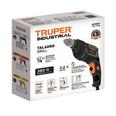 Taladro 1/4", 380W, TRUPER INDUSTRIAL. CÓDIGO: 103067 CLAVE: TAL-1/4N - ROALHERRAMIENTAS