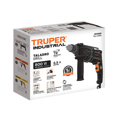 Taladro 1/2", 800W dos velocidades, TRUPER INDUSTRIAL. CÓDIGO: 103068 CLAVE: TAL-1/2N2 - ROALHERRAMIENTAS