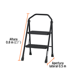 Escalera tubular, plegable, 2 peldaños, Truper. CÓDIGO: 103142 CLAVE: ESTU-2 en internet