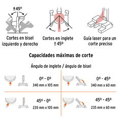 Sierra de inglete 12", 2000 W telescópica compuesta, Truper. CÓDIGO: 103235 CLAVE: SINCO-12 en internet