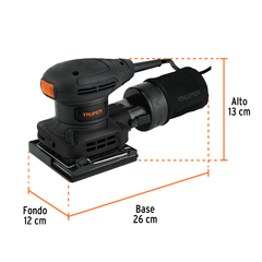 Lijadora orbital 1/4 hoja, 300W, TRUPER INDUSTRIAL. CÓDIGO: 103325 CLAVE: LIOR-1/4N2