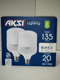 Foco led alta potencia 20W - 2PACK tipo T luz blanca E27 Codigo 116441