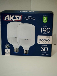 Foco led alta potencia 30W - 2PACK tipo T luz blanca E27. Código 116442