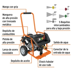 Hidrolavadora con motor a gasolina, 4000 PSI, Truper. CÓDIGO: 12910 CLAVE: LAGAS-4000 - comprar en línea