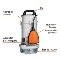 Bomba sumergible metálica para agua limpia uso rudo 1 CÓDIGO: 15003 CLAVE: BOS-1LPX - comprar en línea