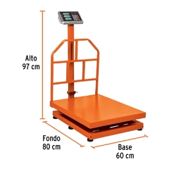 Báscula capacidad 500 kg plegable de plataforma, Truper. Código 15733 Clave: BAS-500PLA en internet