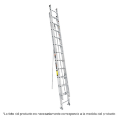 ESCALERA DE EXTENSIÓN, TIPO III, 16 PELDAÑOS CÓDIGO: 16026 CLAVE: ESE-16