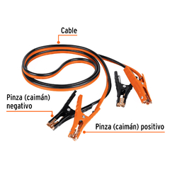 Cables pasa corriente 3 m, 225 A, 8 AWG, con funda, Truper. CÓDIGO: 17543 CLAVE: CAP-3008T - tienda en línea