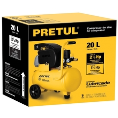 COMPRESOR, 20 L, 2-1/2 HP (POTENCIA MÁXIMA), 127 V, PRETUL CÓDIGO: 23065 CLAVE: COMP-20LP en internet