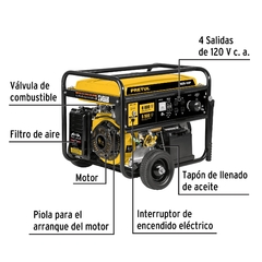 Generador portátil 6.6 kW motor a gasolina, Pretul. CÓDIGO: 26035 CLAVE: GEN-55P - comprar en línea