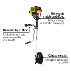 Desmalezadora a gasolina 52 cc mango tipo "bici" , Pretul. CÓDIGO: 26104 CLAVE: DES-52P en internet