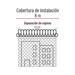 Rollo de púa concertina máxima seguridad, 45 cm diámetro. CÓDIGO: 44921 CLAVE: PUCO-M45 - ROALHERRAMIENTAS