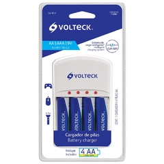 Cargador de pilas, AA, AAA y 9V, incluye 4 pilas AA, Volteck CÓDIGO: 46045 CLAVE: CA-RE-9 - comprar en línea