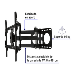 Soporte para pantallas 26" a 65" mov. angular y articulado CÓDIGO: 46096 CLAVE: TVSM-65 - comprar en línea