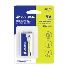 Pila de 9 V recargable uso general, 250 mAh, en blíster Código 47203 - comprar en línea