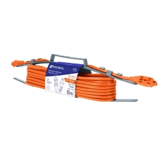 Extensión eléctrica de uso rudo 8 m 2x16 AWG, Volteck. Codigo 48045. ER-8X16