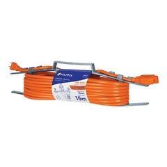 Extensión eléctrica de uso rudo 15 m 2x16 AWG, Volteck. Codigo: 48048 ER-15X16