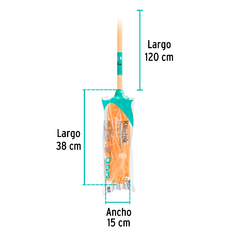 Trapeador de microfibra con bastón de 120 cm, Klintek. CÓDIGO: 57022 CLAVE: MECH-175S - tienda en línea