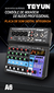 Mixer De Áudio Portátil Profissional TEYUN-6 Channel - Eletrônicos e Luminárias Sonora9.com.br