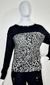 BLUSA ANIMAL PRINT MANGA LONGA FEMININA