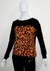 BLUSA ANIMAL PRINT MANGA LONGA FEMININA