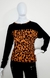 BLUSA ANIMAL PRINT MANGA LONGA FEMININA - www.byflordemaria.com.br