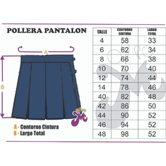 Pollera Gabardina Marino - comprar online