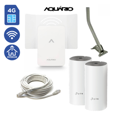 Kit Aquario Cpe-4000, Router 4g E4 Con Wifi, Mástil Y Cable 20m