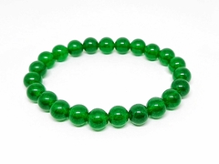 Pulseira Basic Pedra Jade Verde Esmeralda 8mm - comprar online