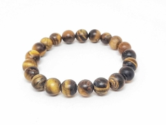 Pulseira Tiger Pedra Olho de Tigre Fosca 8mm - comprar online