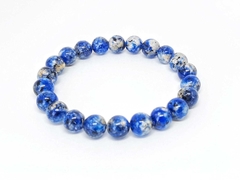 Pulseira Basic Pedra Jade Azul Escuro 8mm - comprar online