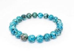 Pulseira Basic Pedra Jade Azul Claro 8mm - comprar online