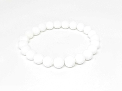 Pulseira Basic Pedra Onix Branco 8mm - comprar online