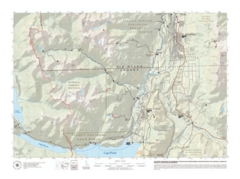 Mapa topográfico - El Bolsón y Lago Puelo - comprar online