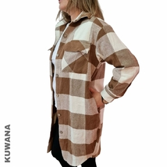 Saco Paño Largo Oversize beige