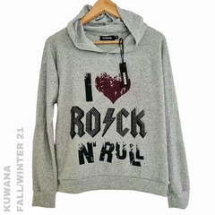 Buzo Hoodie Rock IN con aplique