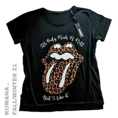 Remera Stone Print Black