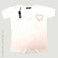 Remera Love Gold White PREMIUM