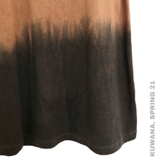 Vestido batic corto jersey camel - comprar online