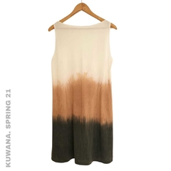 Vestido batic corto jersey camel