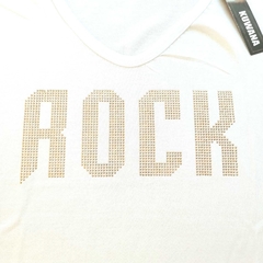 Remera V ROCK GOLD white PREMIUM - comprar online