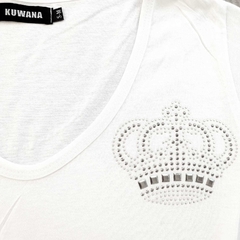 Remera V Litle Crown white PREMIUM - comprar online