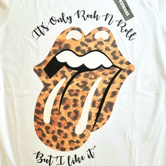 Remera Stone Print Glitter Whte - comprar online