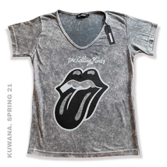 Remera V New Stone Soft Grey Nevada PREMIUM