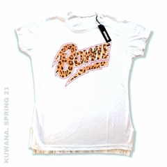 Remera David Print White