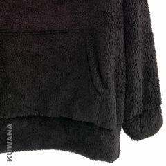 Buzo Canguro Teddy Black XL OVERSIZE en internet