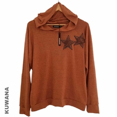 Buzo Hoodie Orange Shine Chocolate