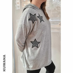 Buzo Hoodie XL OVERSIZE Star Grey en internet